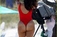 ashley graham baywatch swimsuit butt photoshoot thong miami ass shoot beach theme red wedgie big gets ashely size bay women