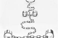 shackles bondage stainless bdsm ankle chain handcuffs steel neck slaves dog collar sex sets male female wrist devices fetters metal