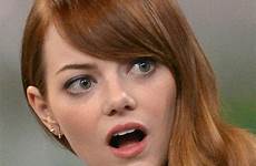 emma shocked surprised emmastone redhead 11th christmas expressions ema myconfinedspace jinglevellrock celebmafia