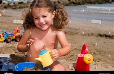 beach little girl sand alamy stock caorle italy