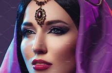 arabic beautiful girl makeup beauty fashion stock