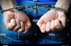 handcuffed alamy stock corners closeup vignetting person