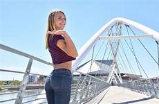 gabbie carter girl wallpaper blonde bridge face comments posing hi modelsgonemild big reddit wallpapers