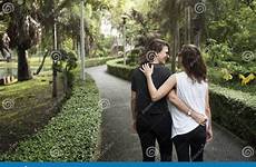 outdoors lesbian couple concept together stock