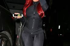 chyna blac hollywood tights belly busby rob pregnant tight kardashian she gain 100lbs joking wants highlights workout gear hawtcelebs after