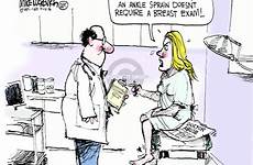 cartoons editorial rape luckovich mike ankle breast sprain exam doctor