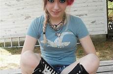 emo girl converse high knee scene outfits part teen girls blue cute shoes star fashion yahoo search