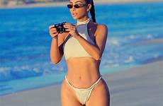 kardashian kim bikini mexico beach hawtcelebs popsugar january