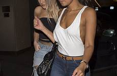 leigh anne pinnock wardrobe boob malfunction looked star side article backless undoubtedly racy sides chic piece cut low featured very