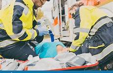 ambulance paramedics medication injured depicted conscious
