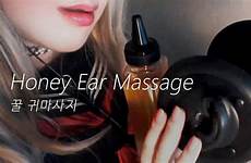 asmr honey massage sticky ear