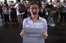 thailand abused claims criticism sexually her alleges arrest defaced alleging protesters democracy licas bangkokpost