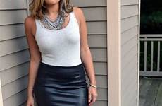 leather skirt classy