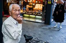 japanese man old smoking prayers smoker