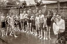 shorpy boys camp shower happy training campers high 1917 gay old 1900 jock kids america field state youth negative 5x7