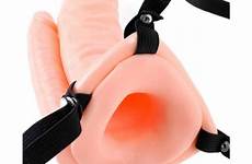 hollow strap double vibrating fantasy fetish sex toys penetrator cream dildo adult harness includes unisex