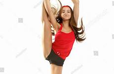 flexible girl poses pose gymnastic teen sexy shutterstock stock spandex yoga shiny presented given dolls