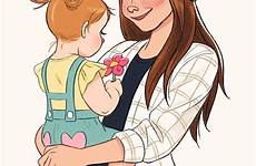 mother drawing mom daughter day moms happy mama drawings cartoon cute character kid her family choose board instagram little