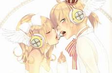 magnet len kagamine vocaloid rin zerochan yunomi anime twincest incest mirrors bright colors hair blonde white
