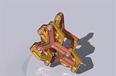 mechanical gears cad kinetic wooden mechanism grabcad mechanik machines printing gif useless automata maschinenbau