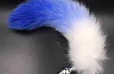 tail plug tails butt anal animal blue masturbator anus bead stainless steel style white