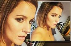 nipple instagram caroline flack oops selfie topless accidentally mirror her flashed accidental slip flashes braless celebrity celeb goes share entertainment
