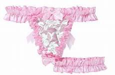 ruffle trim string flirty garter