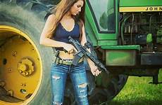 tractor girl girls farm country women redneck cute deere tractors john sexy trucks guns gun female nice combine