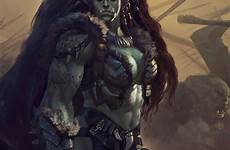 orc orcs barbarian warcraft dnd shaman pathfinder cyberclays salvo ogre cleric medieval ogro bayard wu eastern