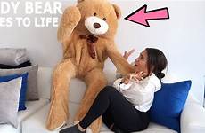 bear teddy girlfriend giant prank life comes