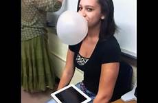 blowing gum bubble bubbles