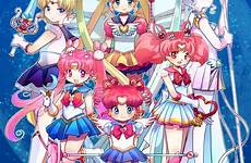 sailor senshi cosmos kousagi chibiusa bishoujo moons usagi tsukino jupiter zerochan chibichibi sailormoon guardian pluto parallel sabes serenity mars visita