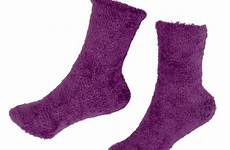 socks purple fuzzy light big