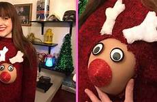 christmas reindeer boobs brings nothing spirit gif izismile