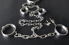 cuffs handcuffs neck leg collar slave chain restraints steel bondage hand metal ankle stainless adult irons bdsm aliexpress games