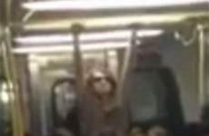 train woman underwear flashing flashes her legs melbourne carriage lifts towards roof whole then