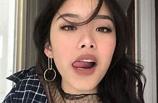 asian tongue girl makeup instagram ulzzang cute long korean girls aesthetic women look asshole face white baddies hair looks saved