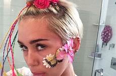 miley cyrus instagram ugly rainbow makes hair topless desert goes her pwetty bizarre pimple hairstyles mileycyrus