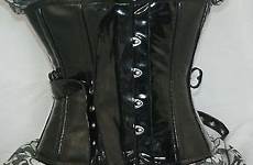 underbust boned sissy locking maid corset