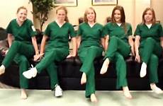 nurses footloose perform laughing