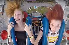 slingshot ride girl she shows passing pass fall faint warned hilarious friend aware happen says going if