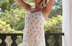 sundress legs cute flamingo sundresses charlotte crosby summer brunettes dresses geordie shore print style her photoshoot natural long shows 1023