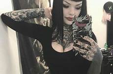 gothic goth fashion emo tattoo selfie girls beauty tattooed choose board