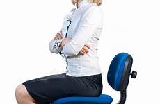 sitting chair office businesswoman stock girl depositphotos blonde
