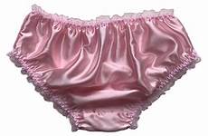 panties pink satin frilly sissy lace baby briefs underwear knicker trim ebay