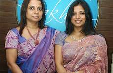 mother neeta collection daughter indian sakhi designed chandras duo designer chandra sari dress