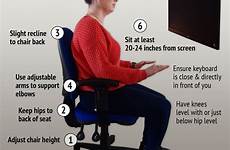 posture sitting good while working steps chair correct office ergonomic proper setup simple