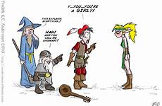 bard dnd girl comics fantasy elf memes funny female dragons dungeons party dragon elfwood dwarf humor comic fortress naorhy andersson