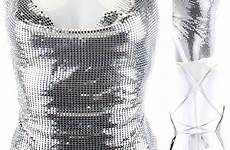 shirt backless color choose board mirrors mesh metal silver
