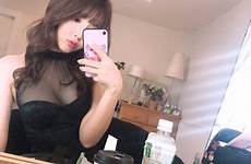 yua mikami asiachan sleeveless dress popcorn honey smartphone outfit pop clothes phone looking through selca suggestive taking